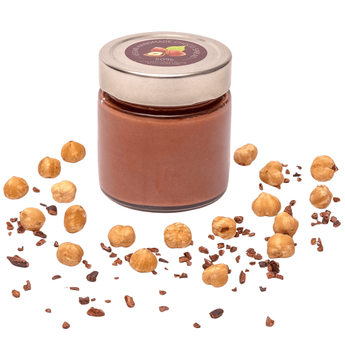 Vegan chocolate spread 250g with 50% Italian Piedmont hazelnuts