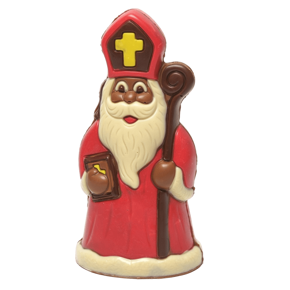 Saint Nicolas en chocolat au lait avec sceptre 225g