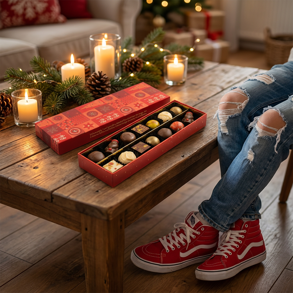 Navidad 14 pralinés y trufas caja ho-ho-ho 225g