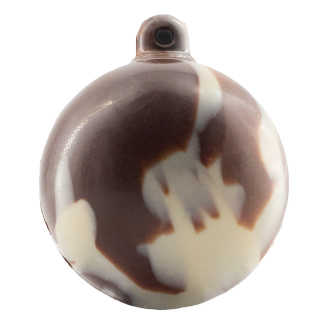 White, milk and dark chocolate festive Christmas bowl 60g