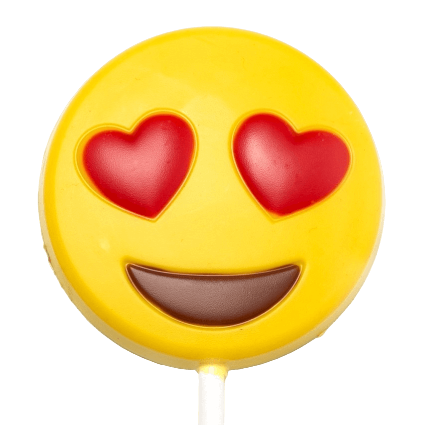 Lecca-lecca al cioccolato bianco emoji love 25g