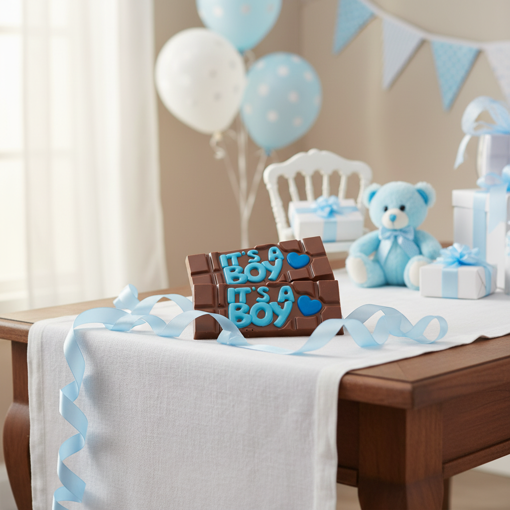 Milk chocolate messaging bar 45g “IT'S A BOY”