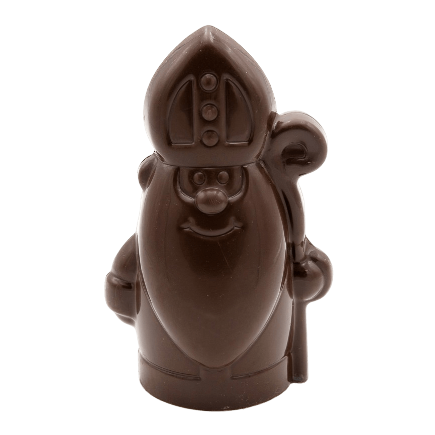 Saint Nicolas au chocolat noir avec sceptre 150g