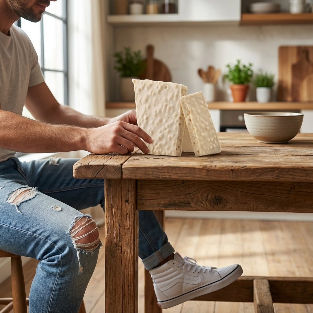 Barrette spezzate al cioccolato bianco con riso soffiato