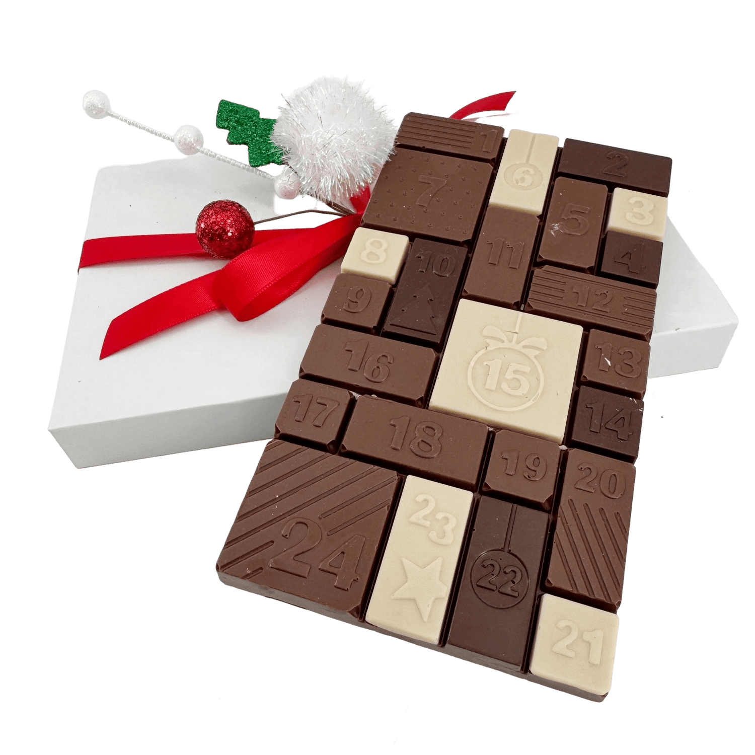 Milk chocolate Christmas advent calendar bar 200g