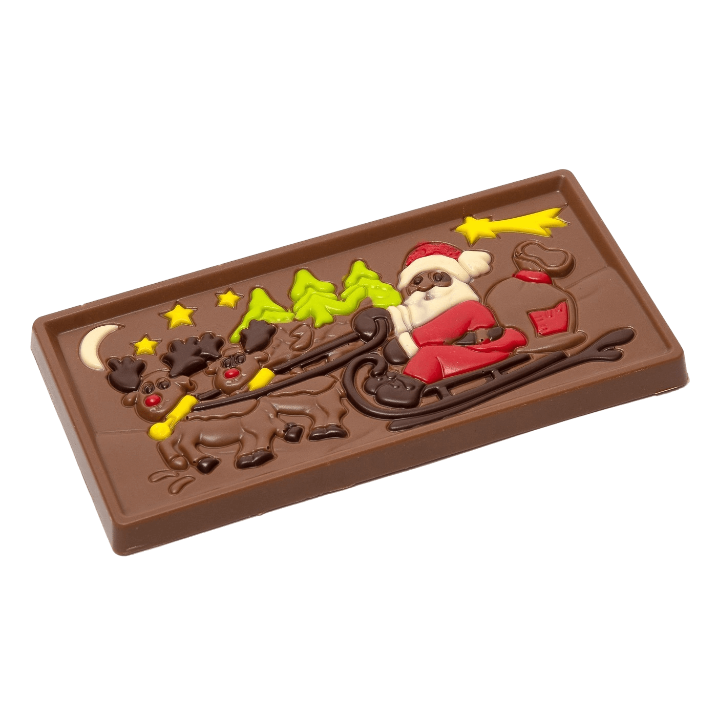 Milk chocolate Santa on a sledge bar 105g