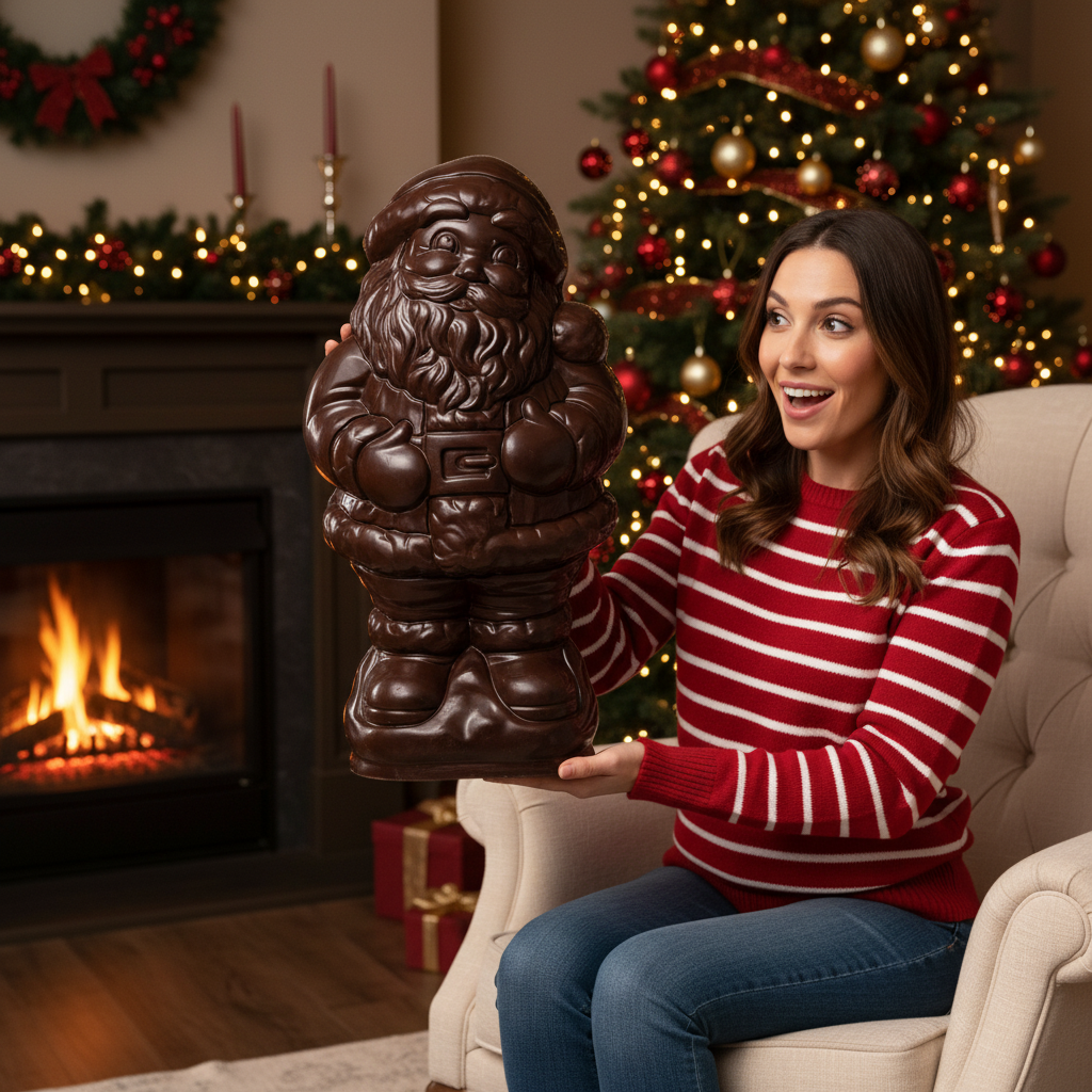 Babbo Natale di cioccolato fondente 3 kg