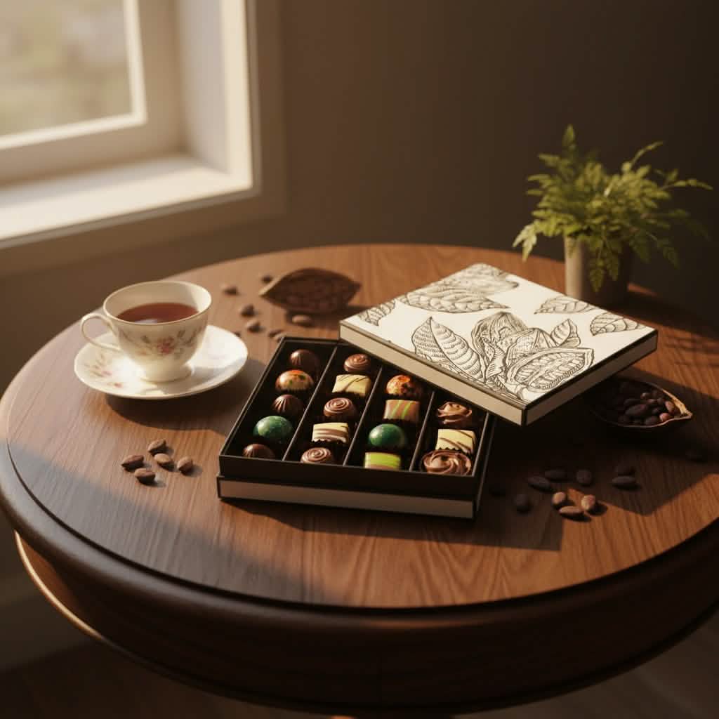 Prestige box of 20 chocolate pralines