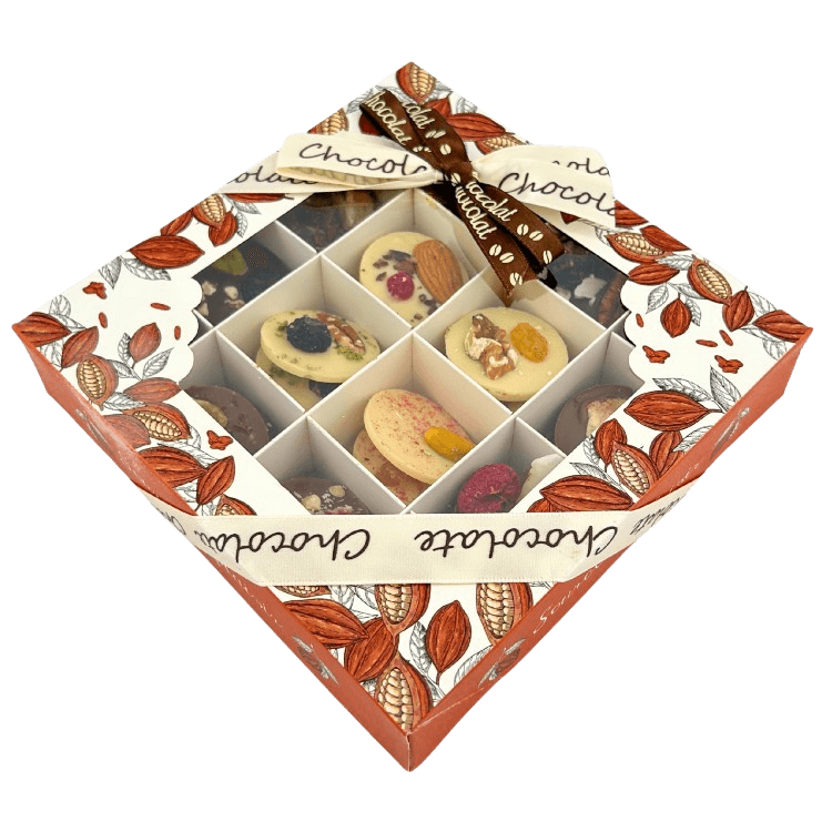 Scatola di mendiants al cioccolato 48 pezzi