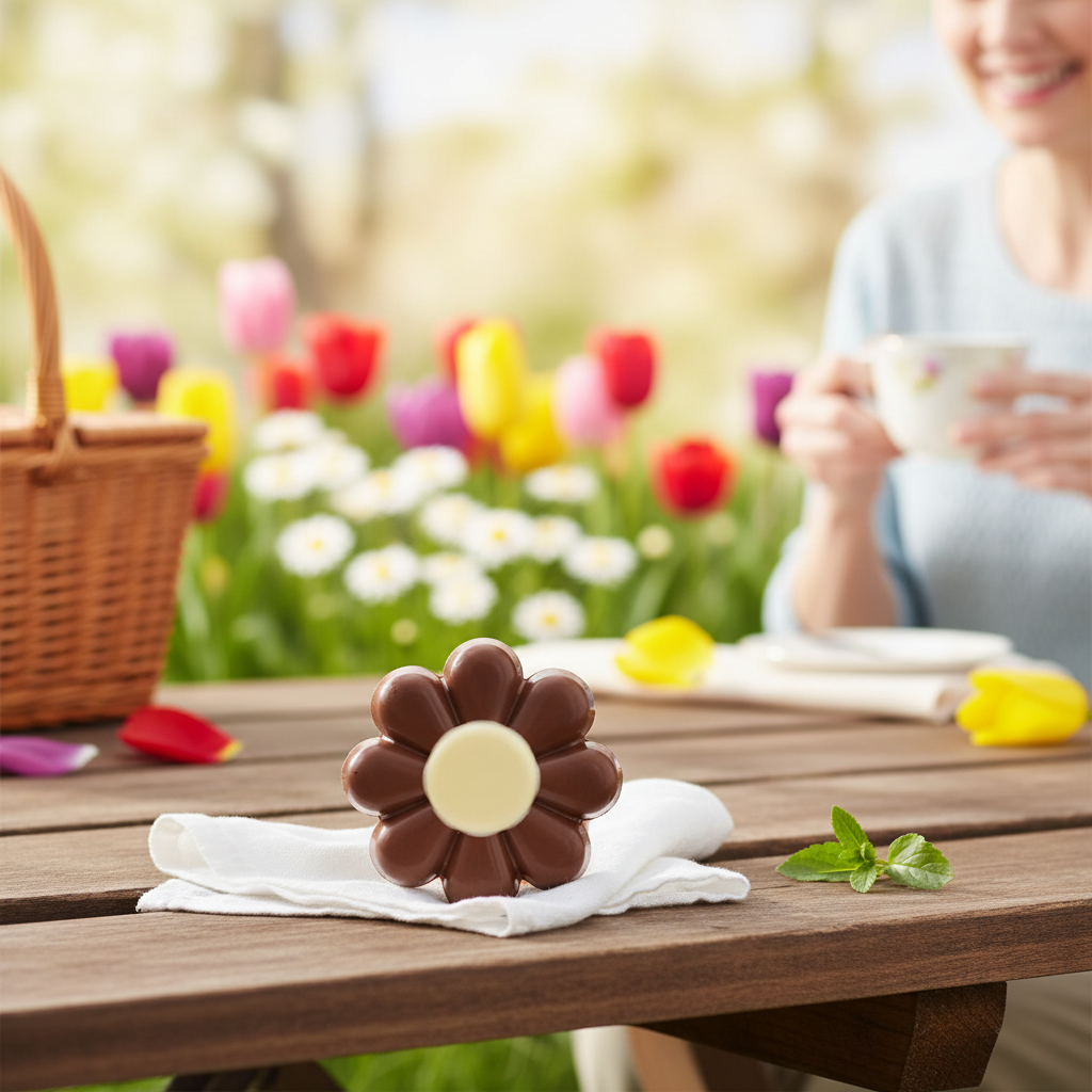 Milk chocolate flower lollipop 20g