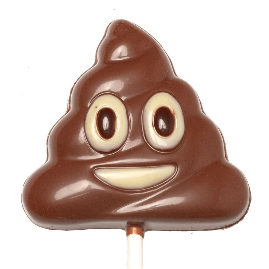 Milk chocolate emoji poo lollipop 30g