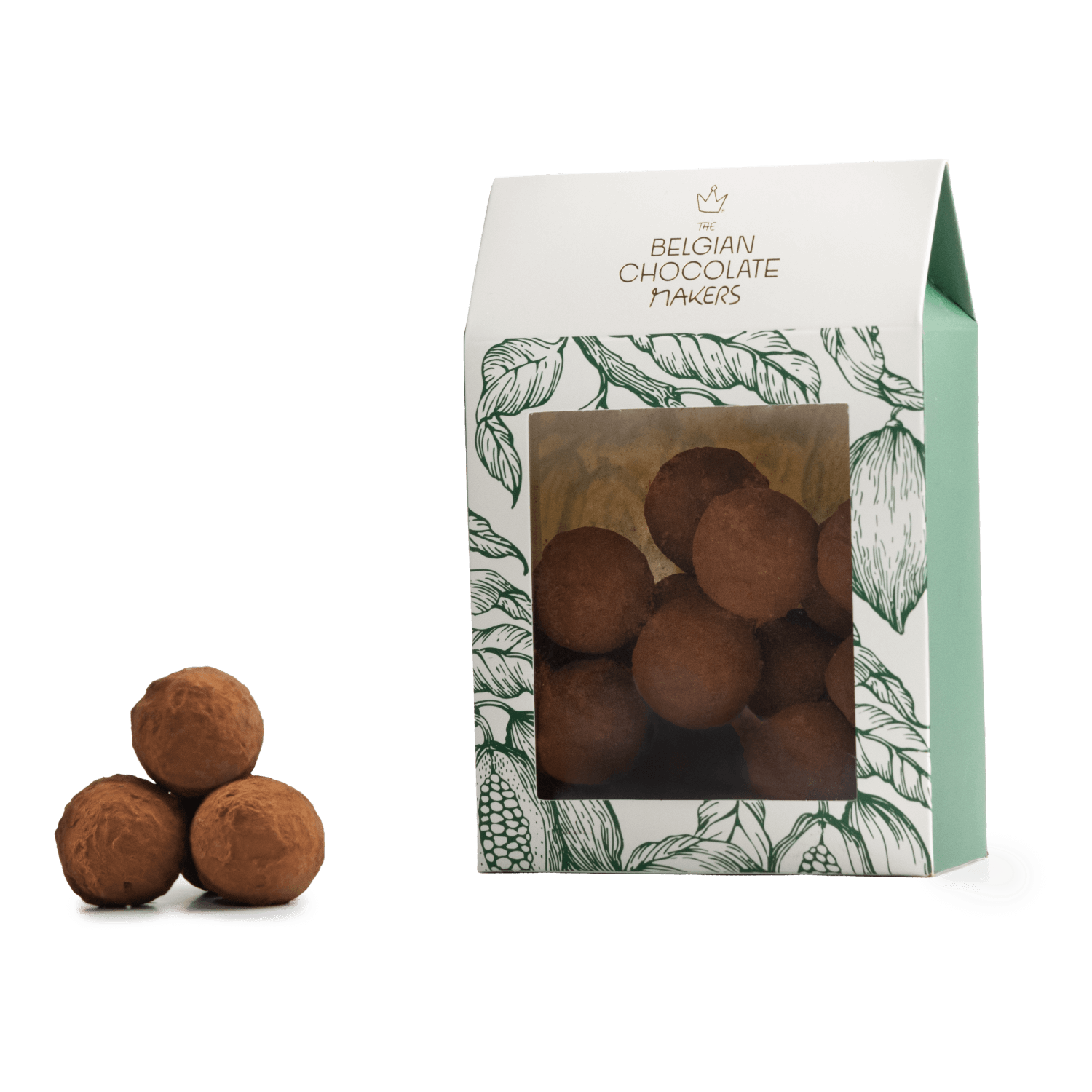 Pouch of Belgian truffles with cacao coating 160g