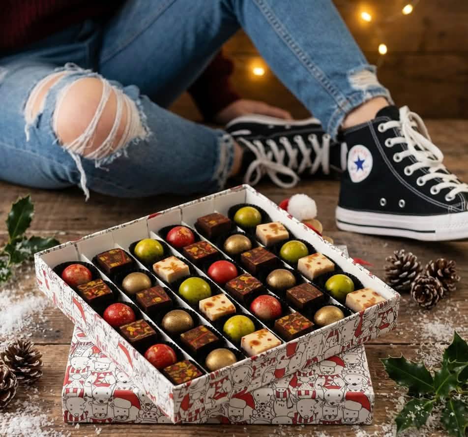 Caja de Navidad 36 bombones 540g
