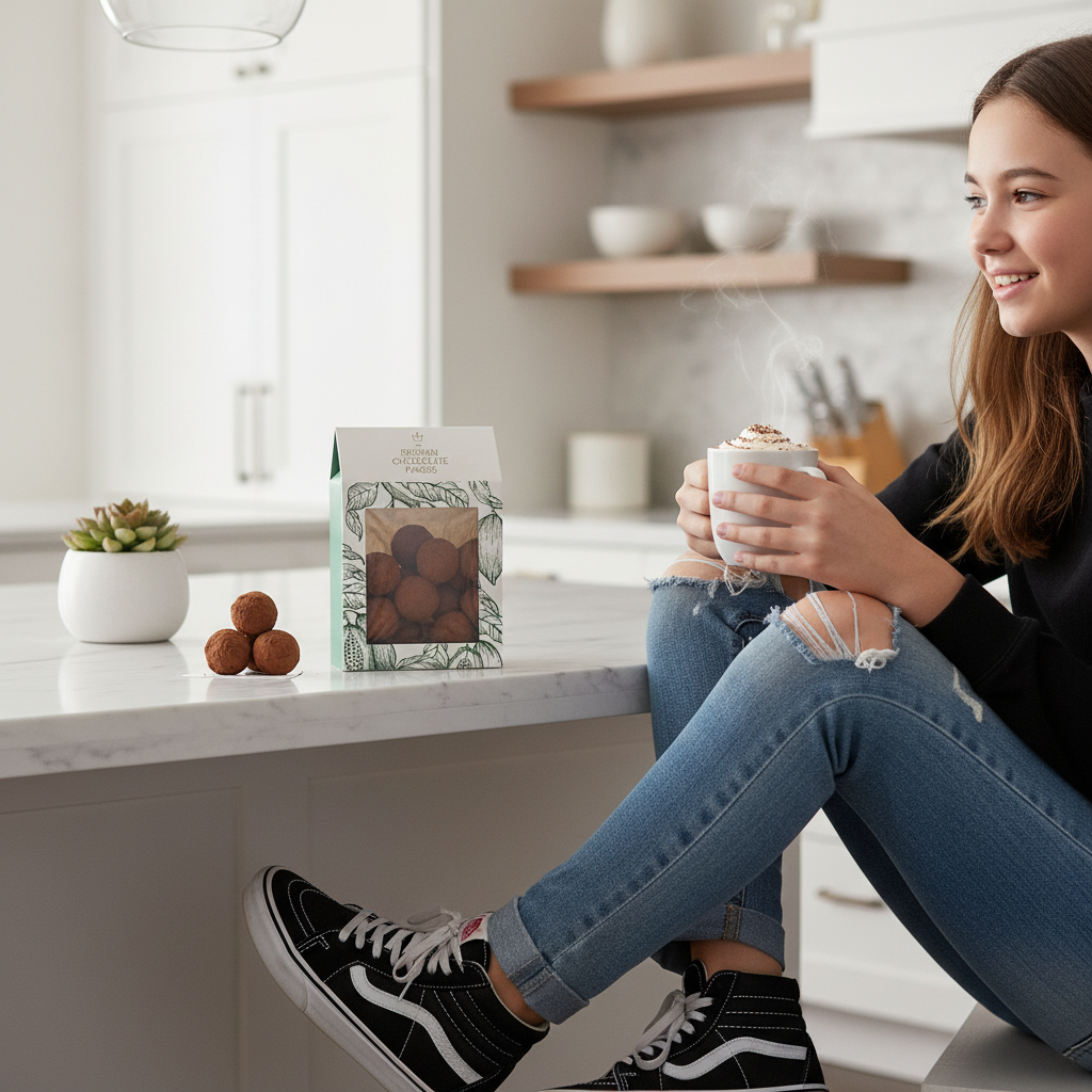 Sacchetto di tartufi belgi con copertura di cacao 160g