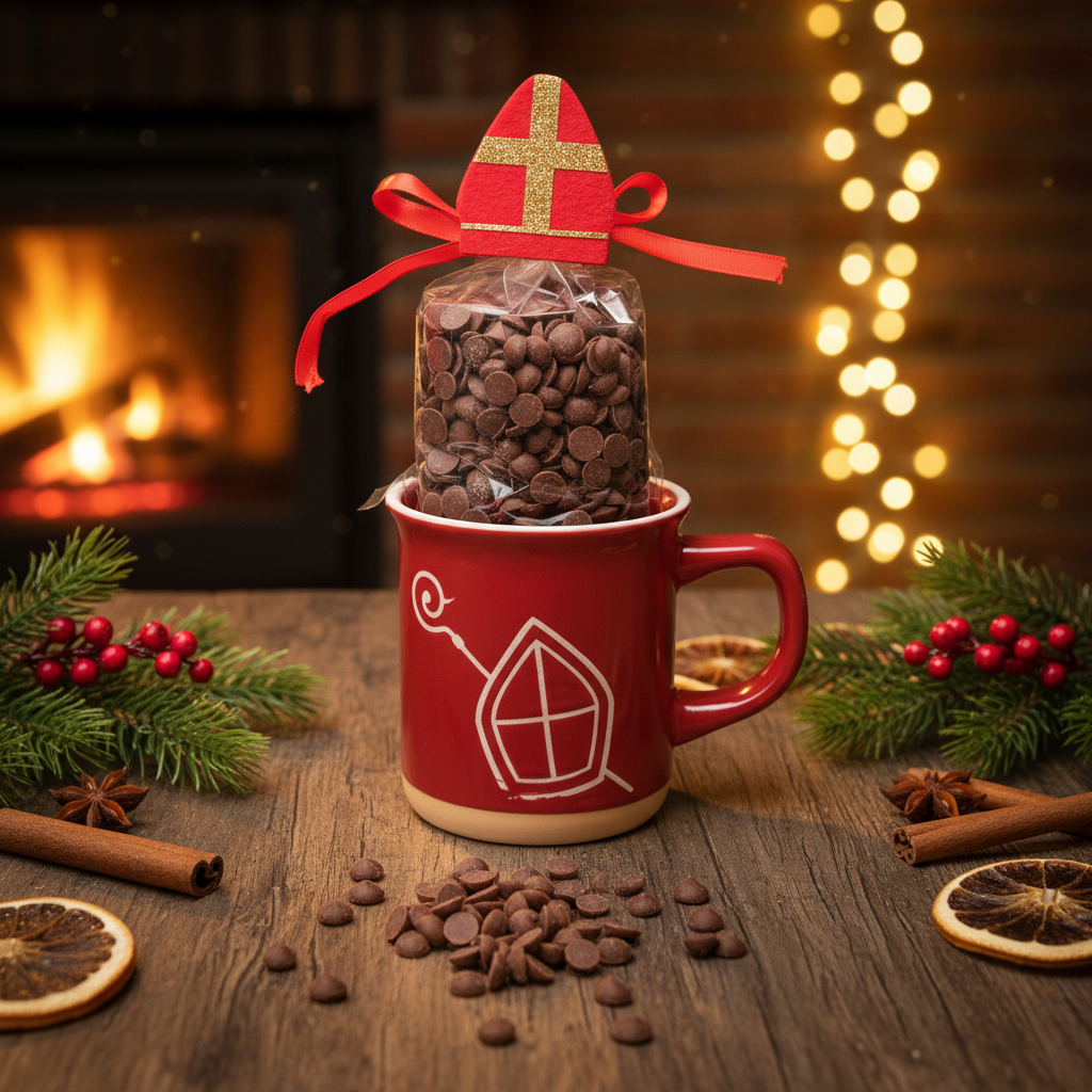 Gocce di cioccolato al latte in tazza San Nicola 200g