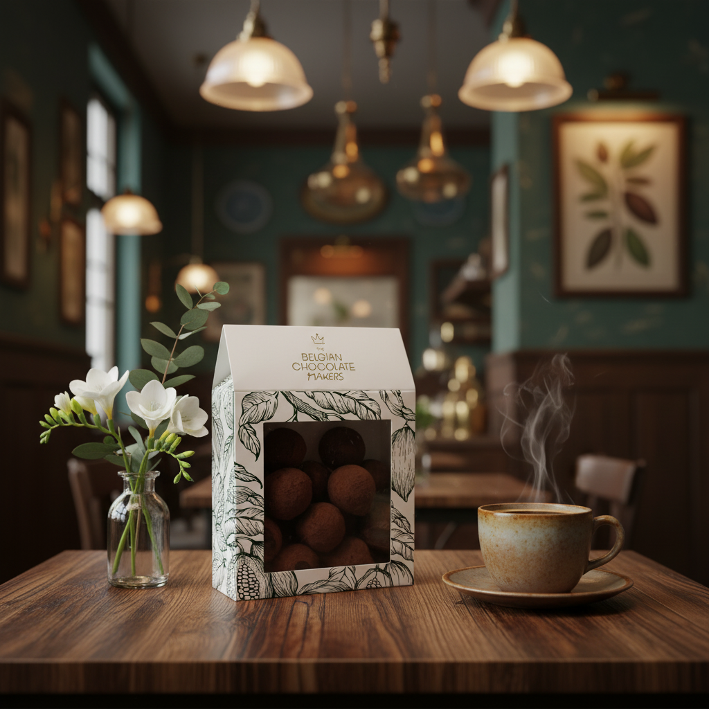 Pouch of Belgian truffles with cacao coating 160g