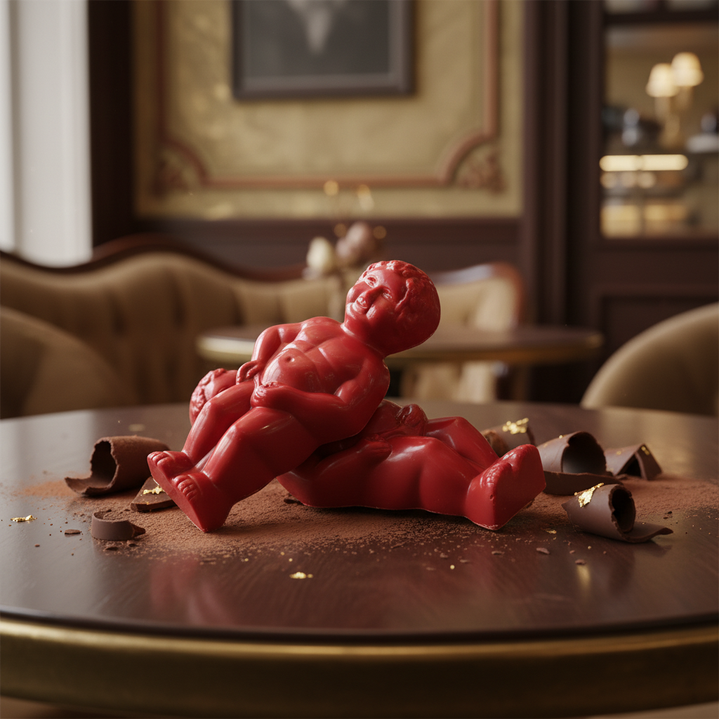 White chocolate Manneken Pis (red) 2x20g