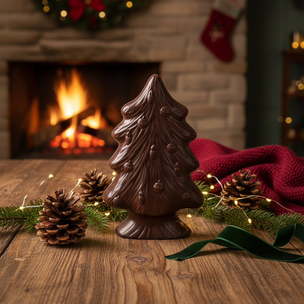 Albero di Natale di cioccolato fondente 170g