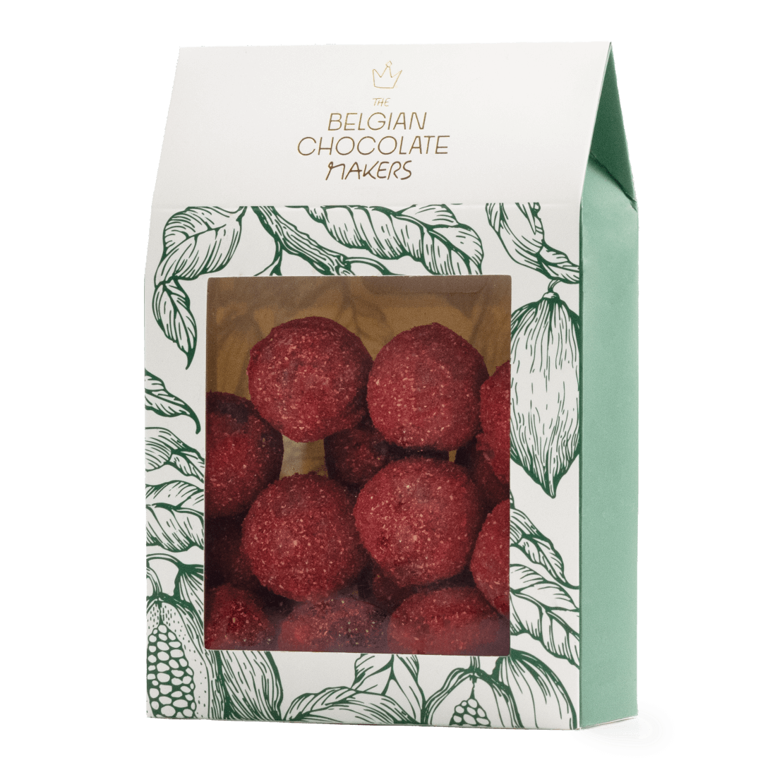 Bolsa de trufas belgas con cobertura de frambuesa 160g