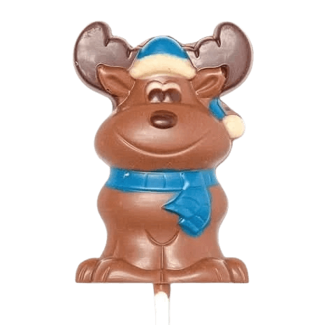 Milk chocolate winter reindeer lollipop 20g
