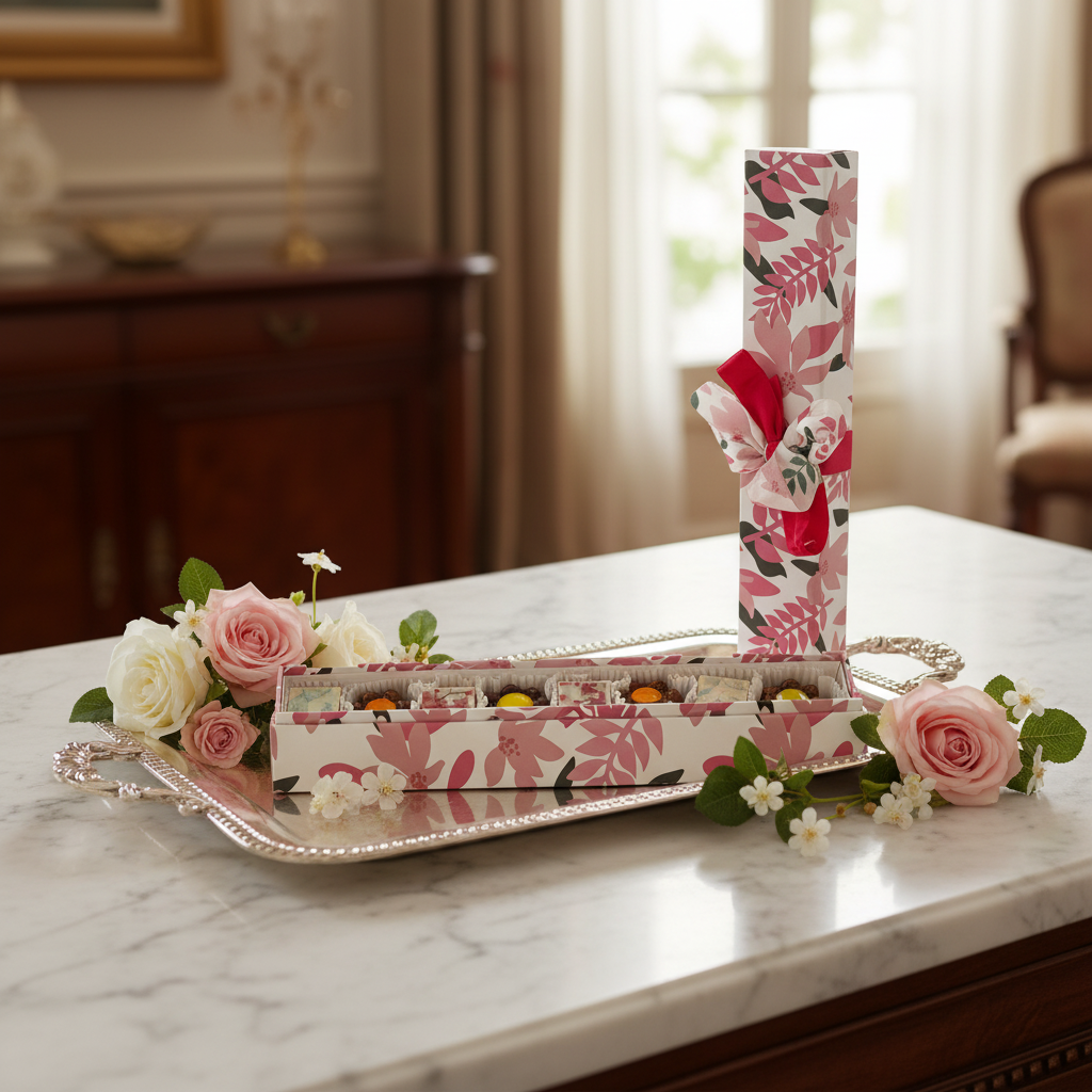 Scatola primavera di 7 praline 135g