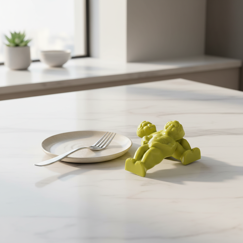 White chocolate Manneken Pis (green) 2x20g