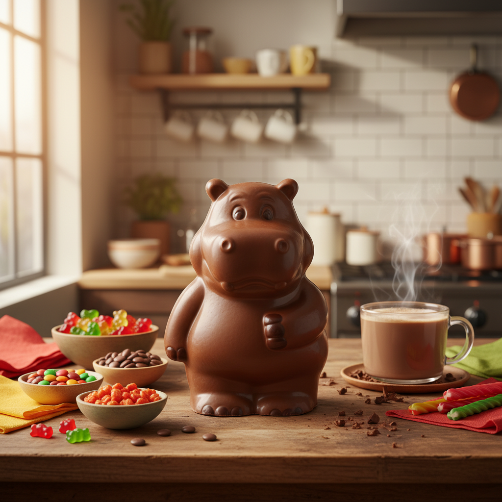 Hipopótamo de chocolate con leche 140 g