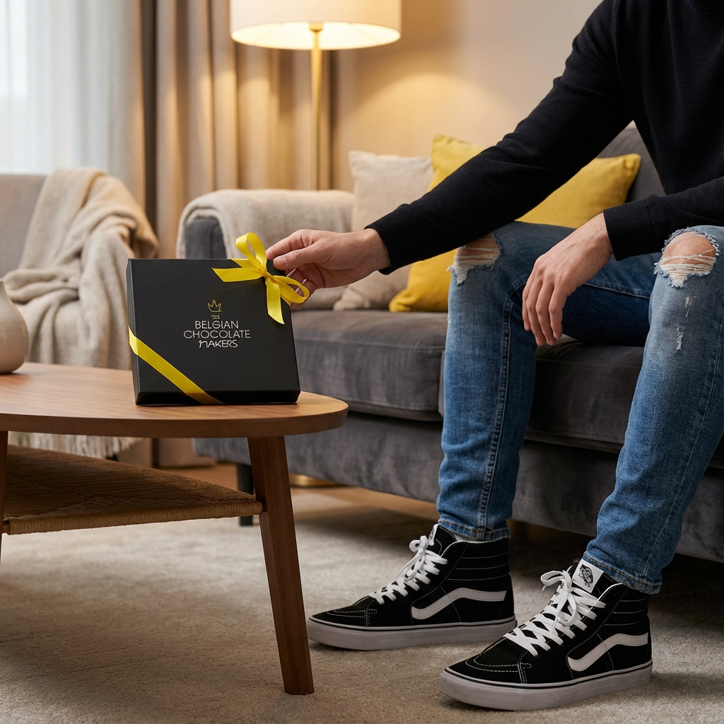 Black temptation box of 9 chocolate truffles 135g