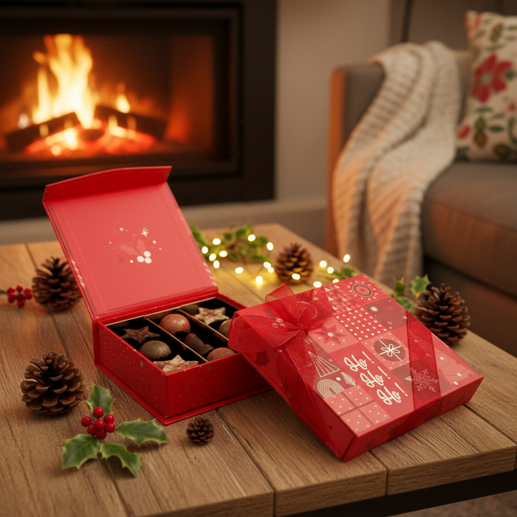 Scatola di 9 praline di Natale ho-ho-ho 135g