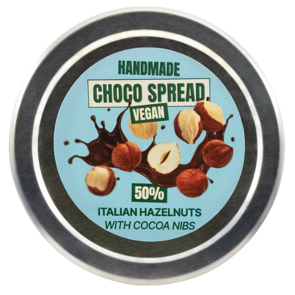 Vegan chocolate spread 250g with 50% Italian Piedmont hazelnuts