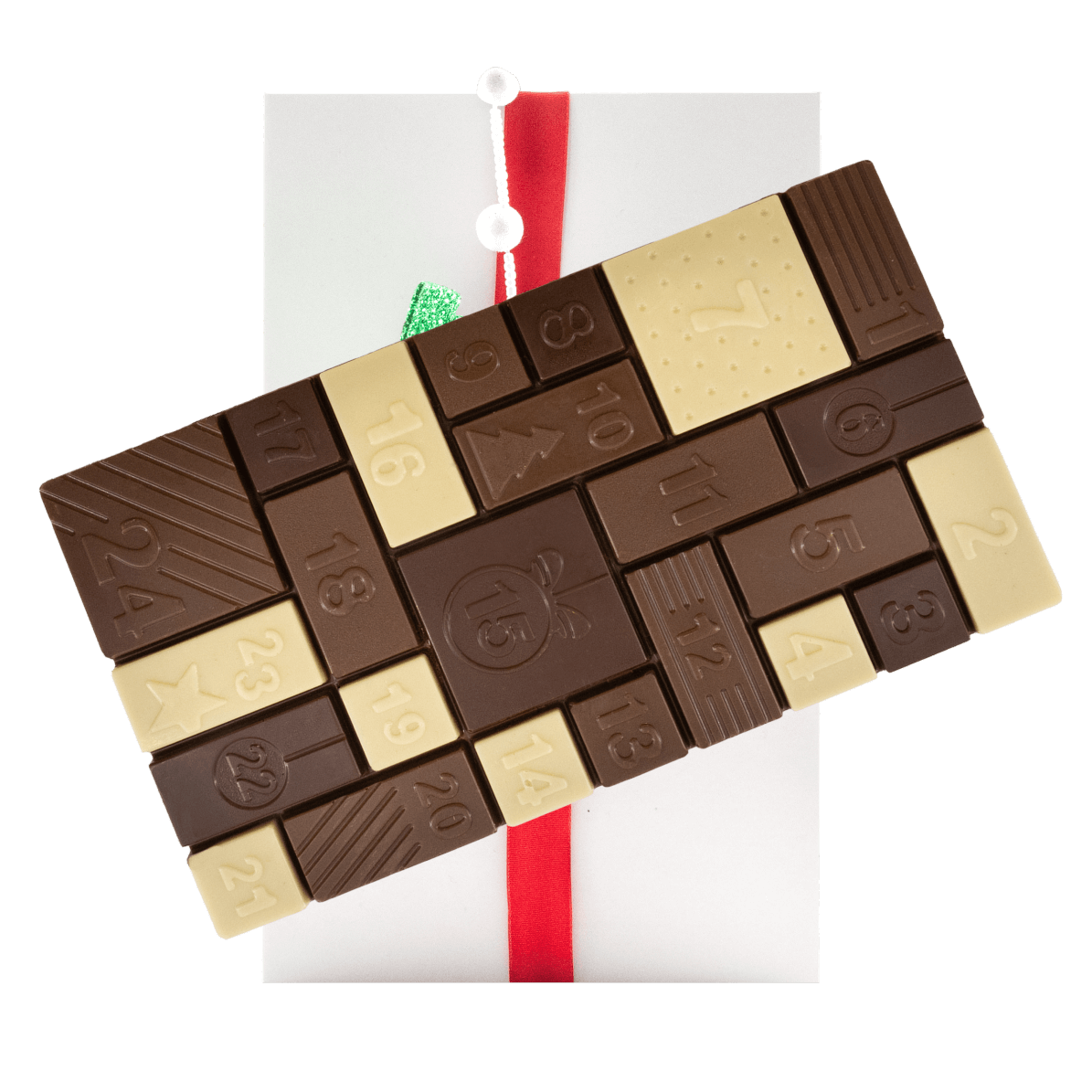 Tavoletta di cioccolato al latte per il calendario dell'avvento 200g