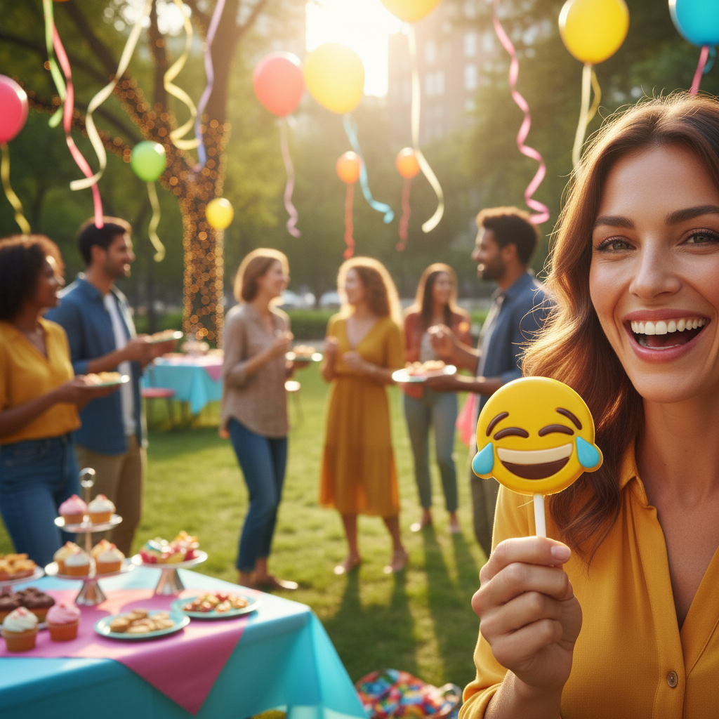 Piruleta emoji joy de chocolate blanco 30g