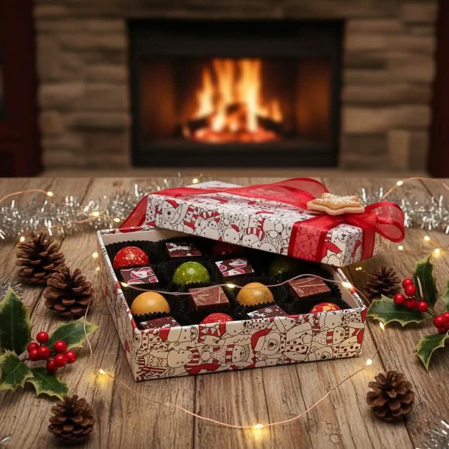 Scatola di Natale 16 praline 240g