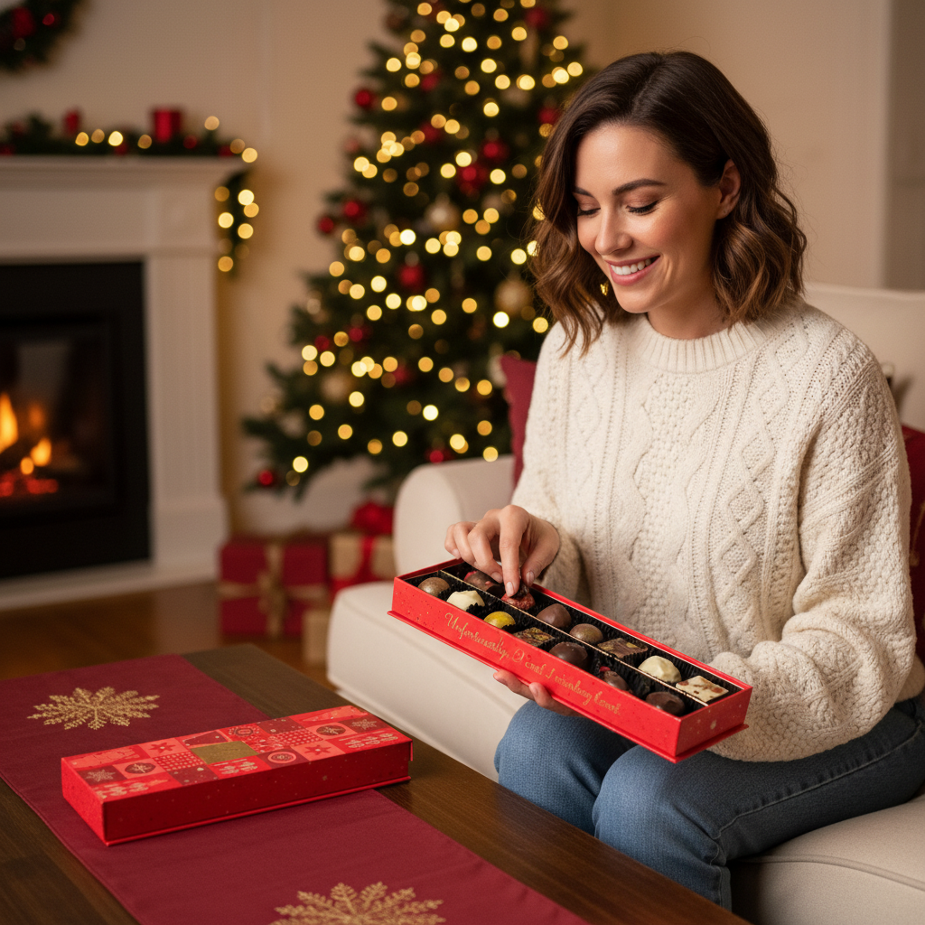 Natale 14 praline e tartufi scatola ho-ho-ho 225g