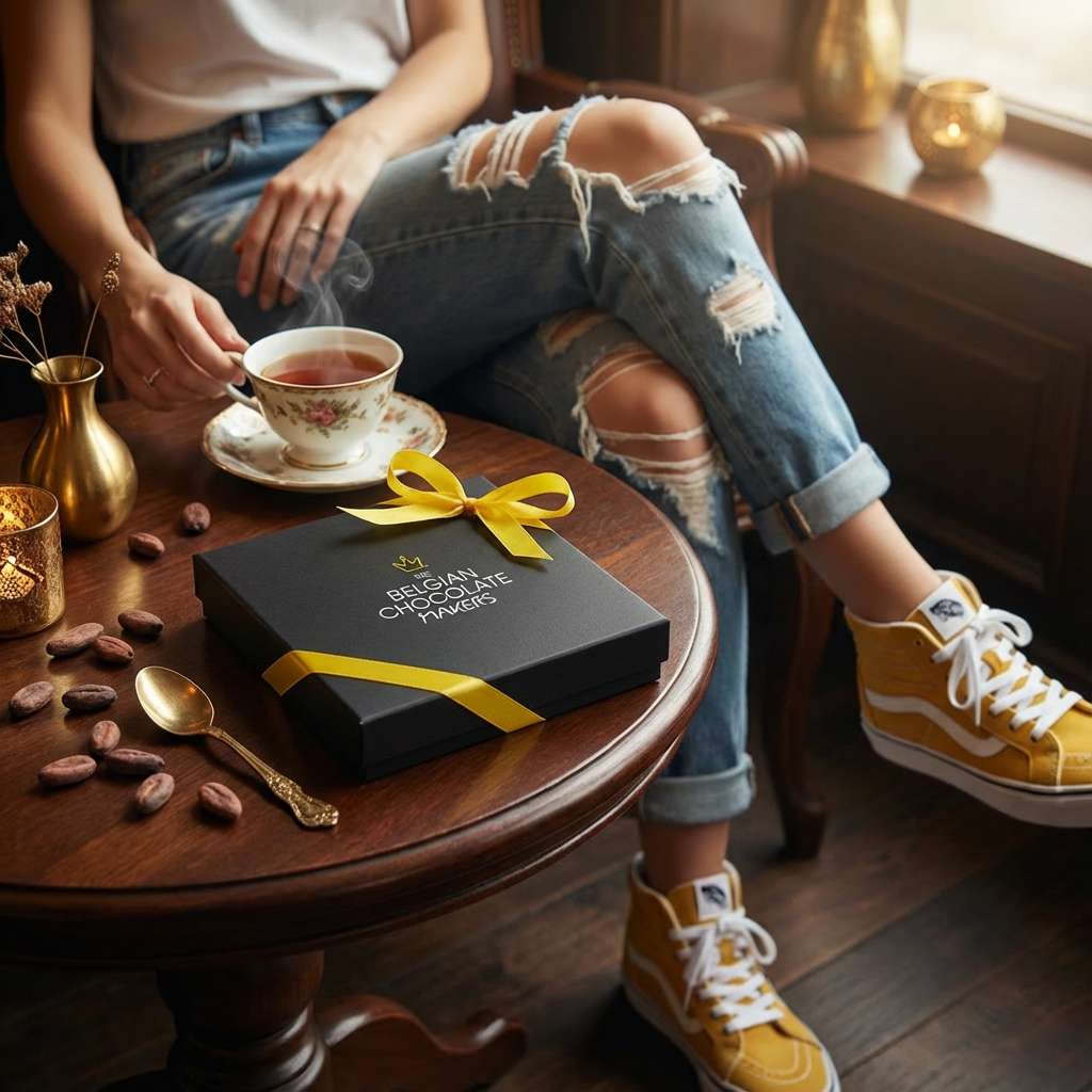 Black temptation box of 9 chocolate truffles 135g