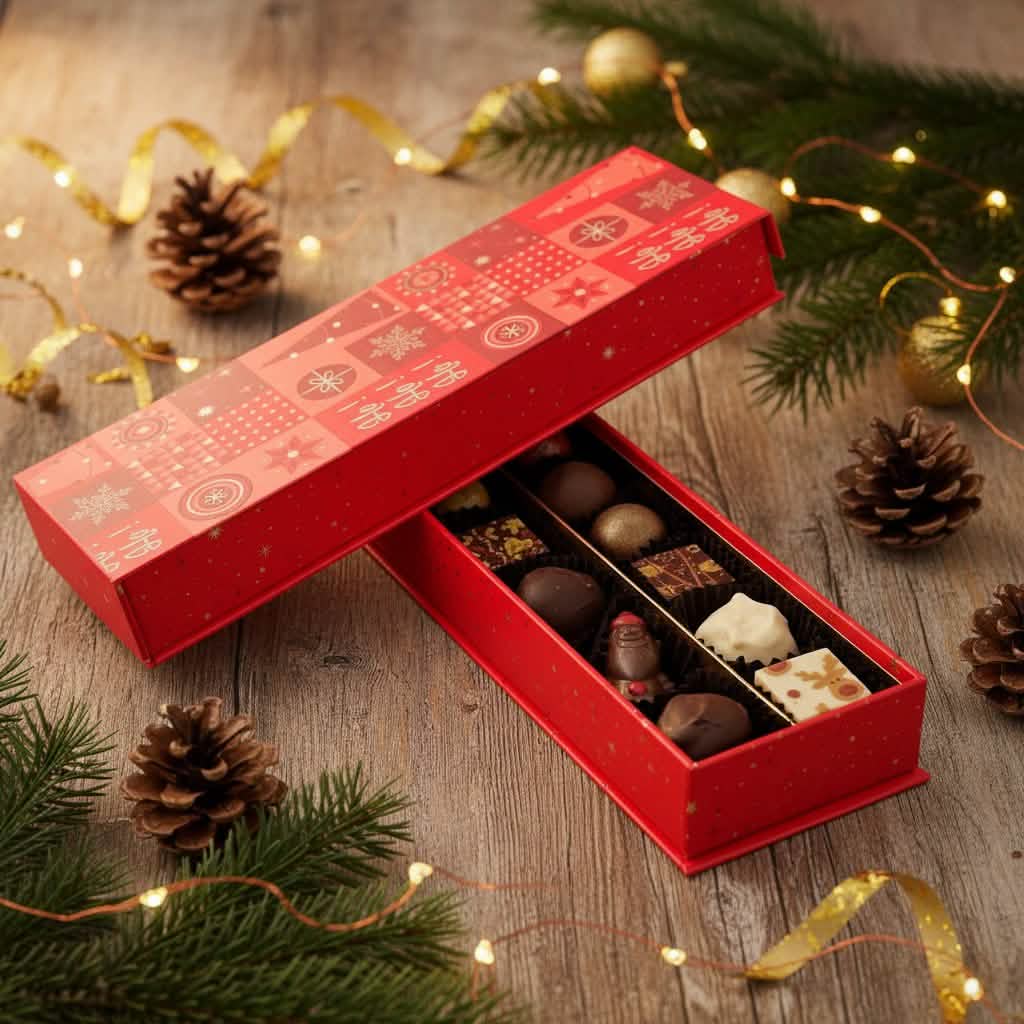 Natale 14 praline e tartufi scatola ho-ho-ho 225g