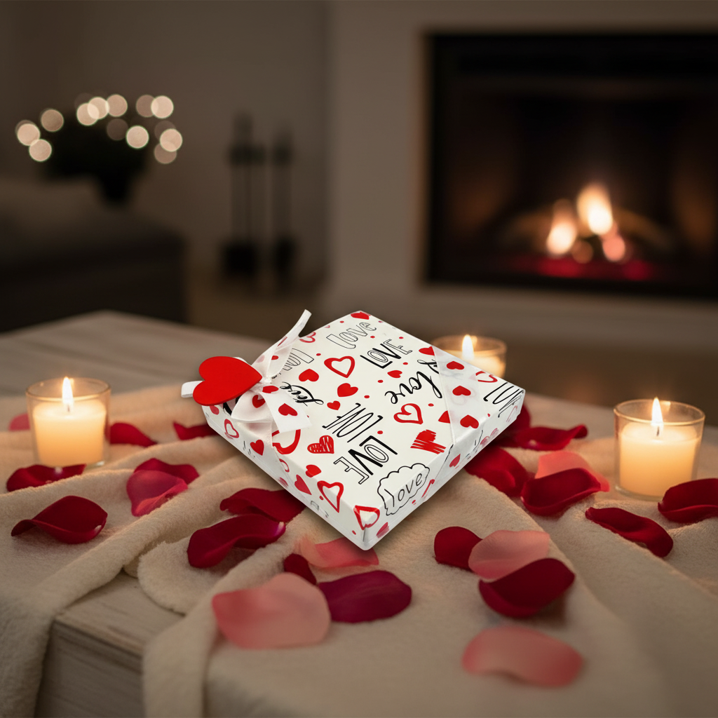 Scatola Love di 4 praline belghe da 50 g