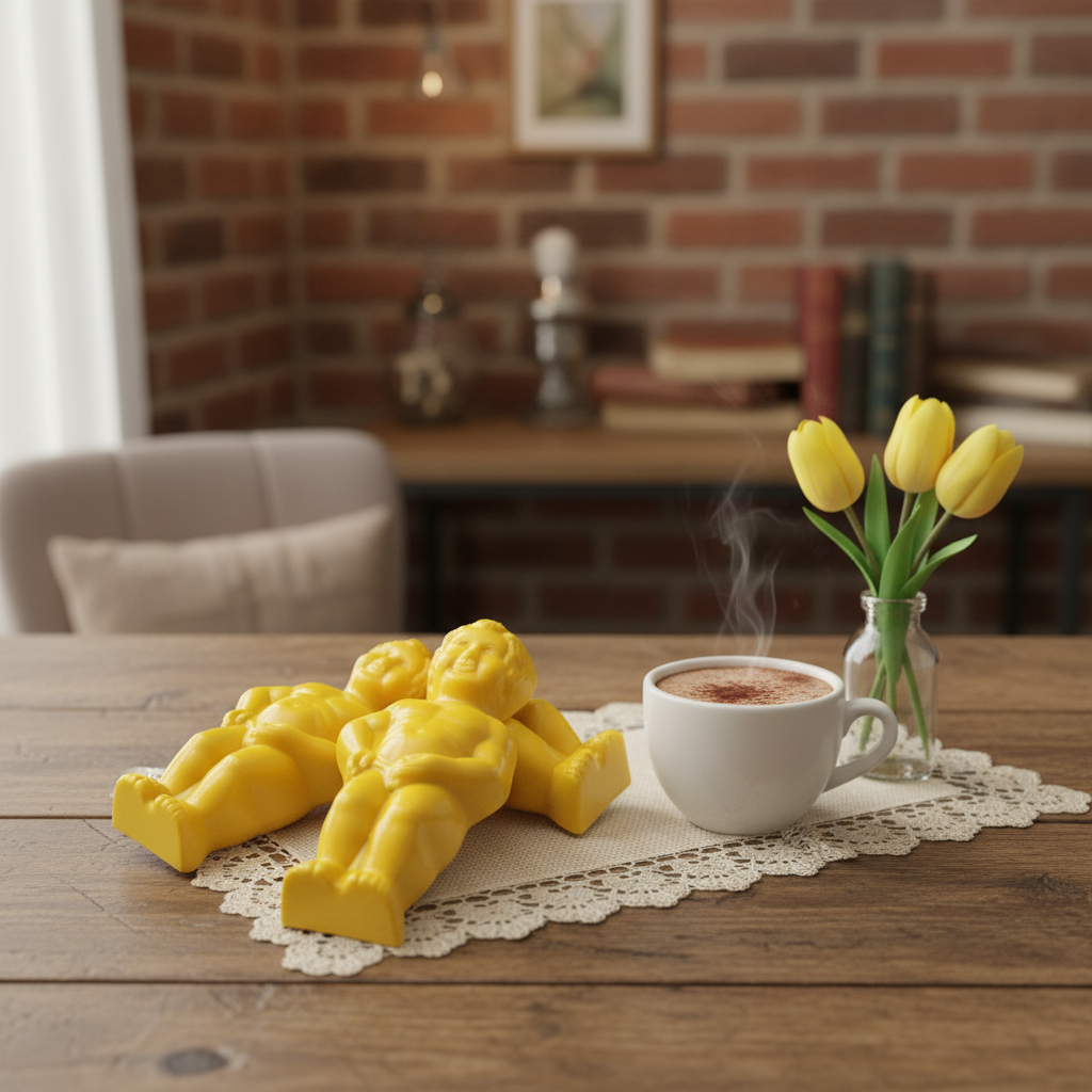 Manneken Pis de chocolate blanco (amarillo) 2x20g