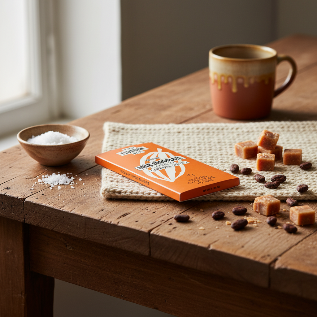 Tavoletta di cioccolato Kasalto origine Ecuador 47% caramello salato