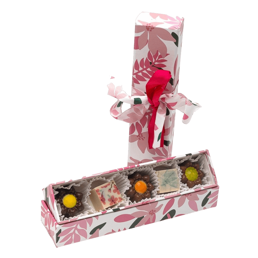 Scatola primavera da 5 praline 75g