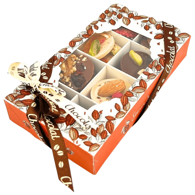 Box of chocolate mendiants 24 pieces