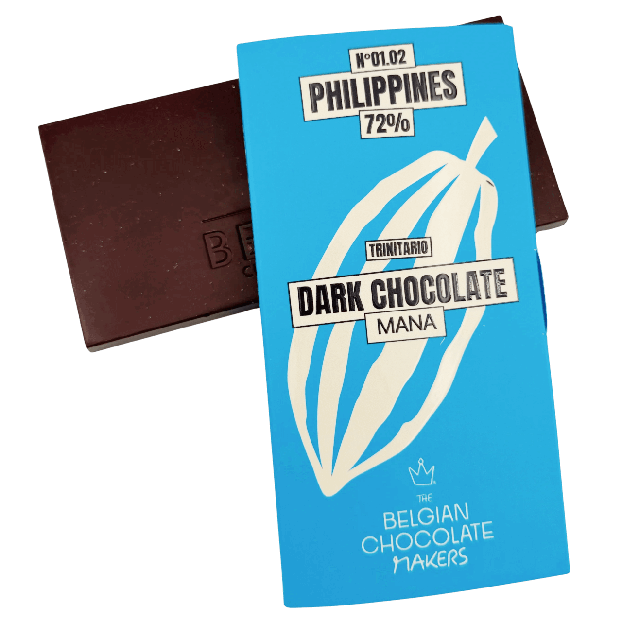 Barre chocolatée origine Philippines Mana 72%