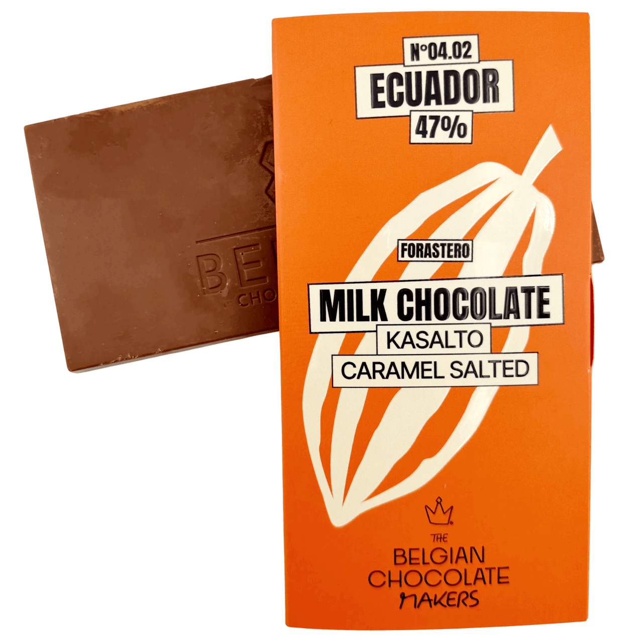 Barre de chocolat Kasalto origine Equateur 47% caramel salé