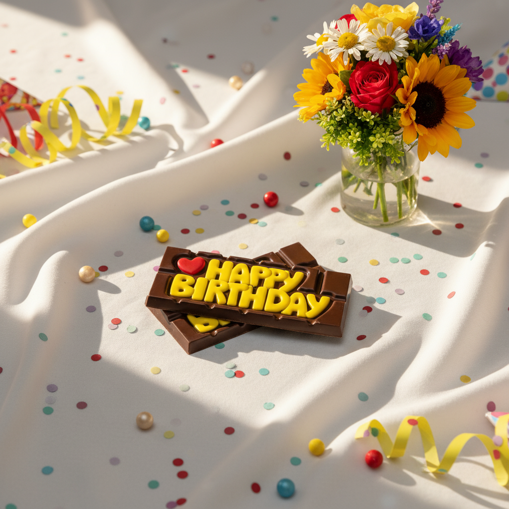 Tableta de mensajería de chocolate negro 45g 