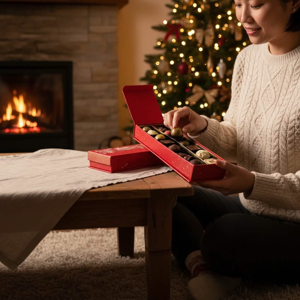 Scatola di Natale 14 praline e tartufi 225g