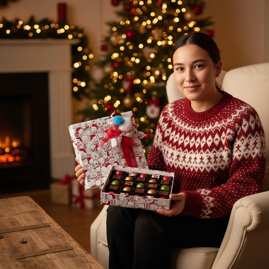 Scatola di Natale 25 praline 375g