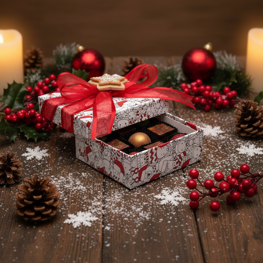 Scatola di Natale 9 praline 135g