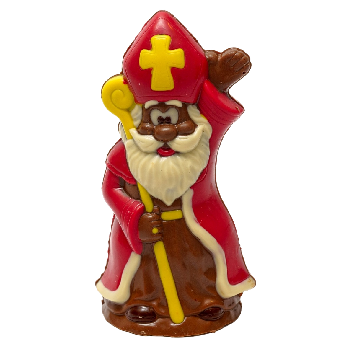 Saint Nicolas en chocolat au lait avec sceptre 30g