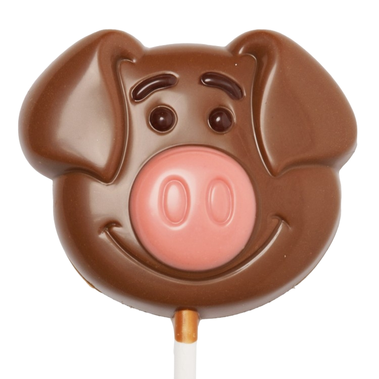 Milk chocolate pig lollipop 20g