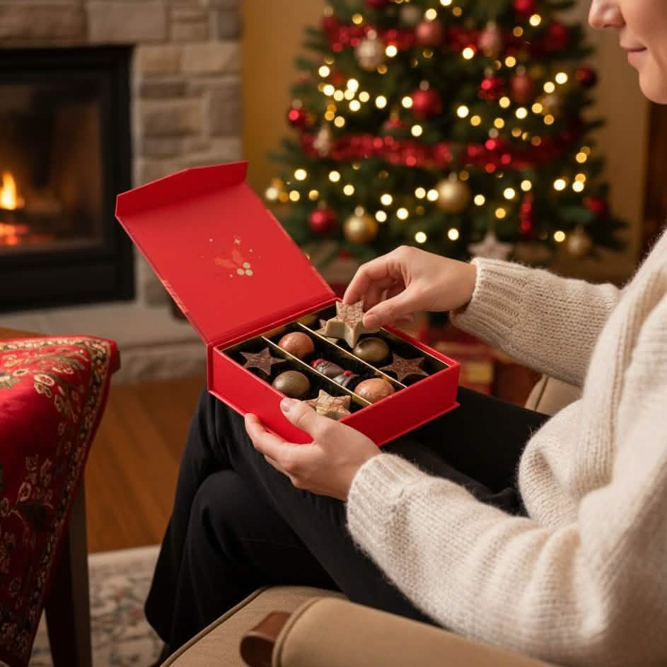 Scatola di 9 praline di Natale ho-ho-ho 135g